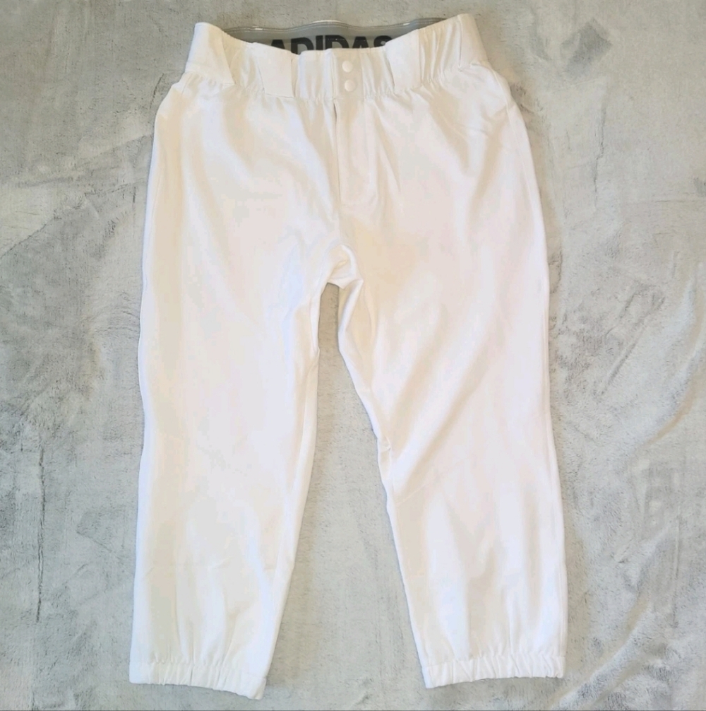 Adidas Mens Medium Icon Pro Knee Length Baseball Knicker Pants White HG4879